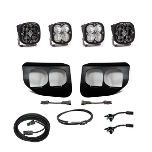 Ford Super Duty Fog Light Pocket Kit - Baja Designs - Dual FPK SAE/Pro DC w/Upfitter - `20-`27